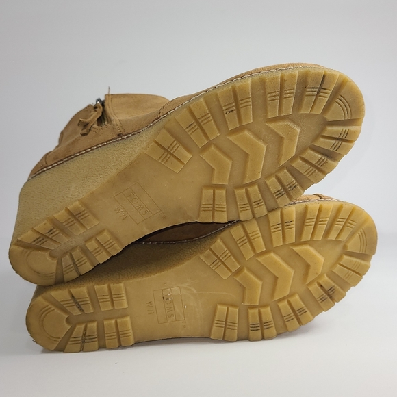TOMS Suede Ankle Boots In Tan - Picture 10 of 11
